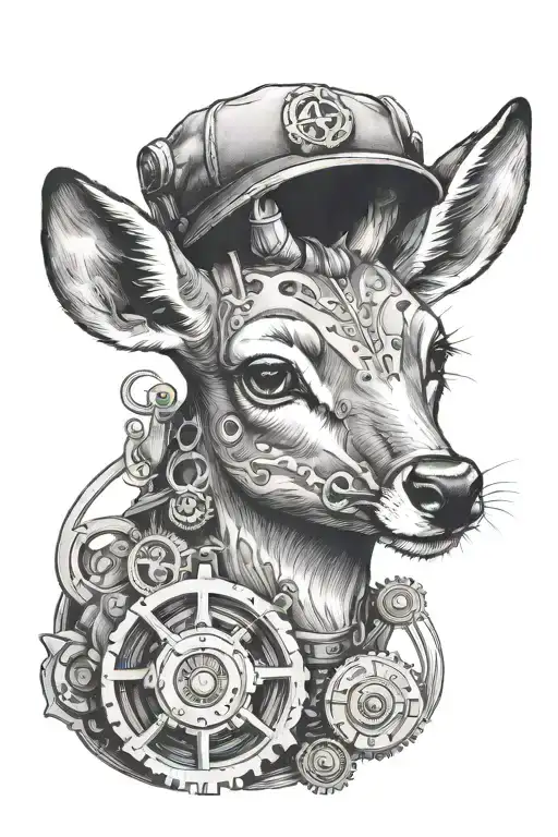 Bambi With A Gear On His Nose