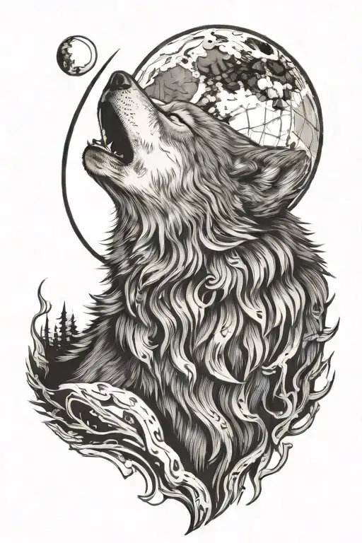 Wolf Howling At The Moon