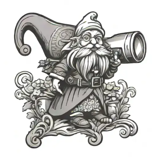 Female Gnome Beer Bottle