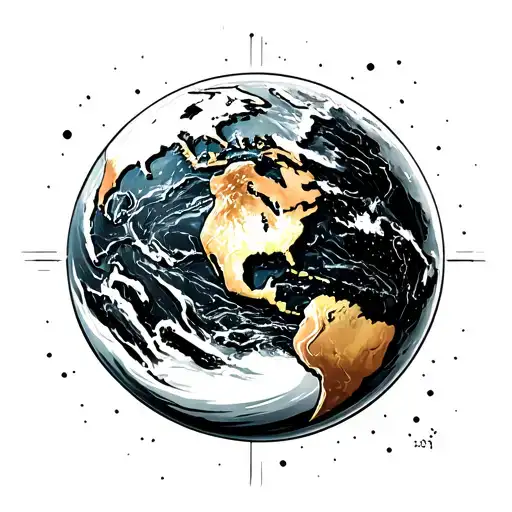 Earth With Axis On Tilt