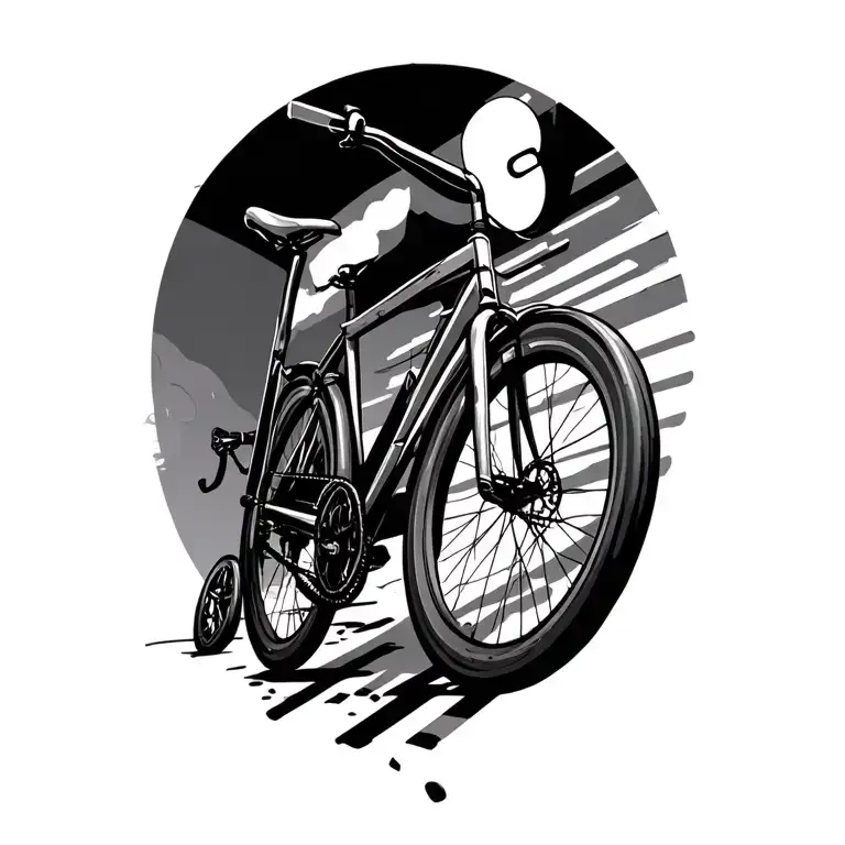 Bicycle And Gym Equipment Tattoo