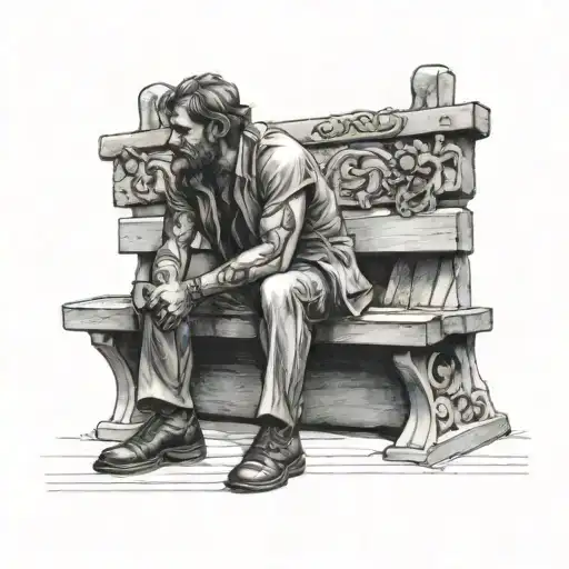 01-12-1972 In Roman On A Bench Watching By