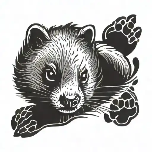 Simple Ferret Paw Print