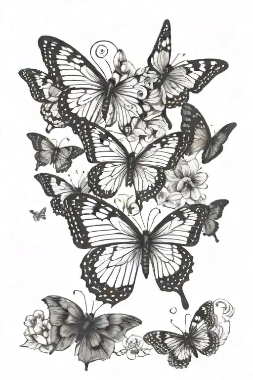 Butterflies And A Quote Written