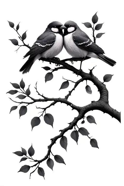Love Birds On A Tree