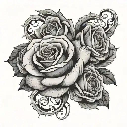 Name With Roses Intertwined