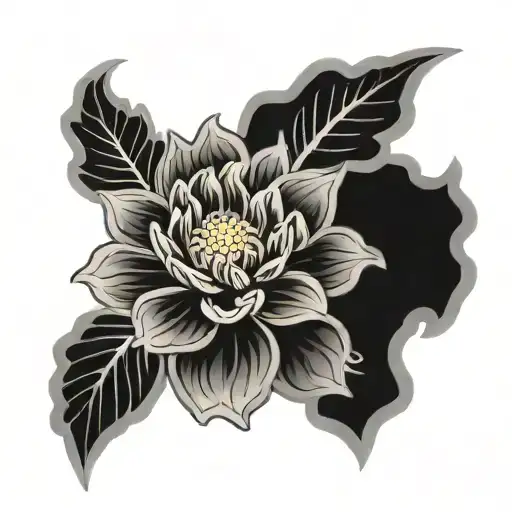 Simple Fine Line Smoke Forming Into The Shape Of A Marigold