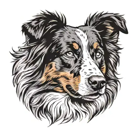 Australian Shepherd With Blue Eyes