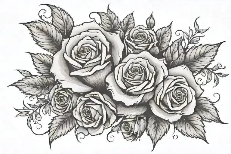 Name With Roses And Birth Dates