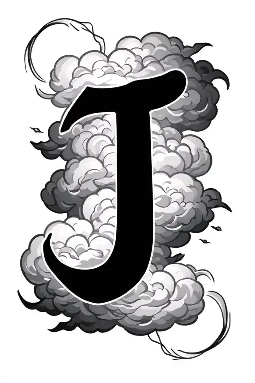 Tiveca Name Written With Clouds Surrounding It
