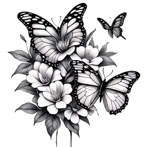 Flowers Love Intertwined Butterflys Infity