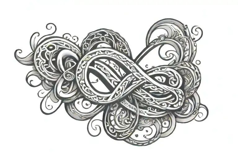 Infinity Symbol With R And B Letters
