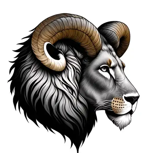 Aries And Leo Combined Tattoo