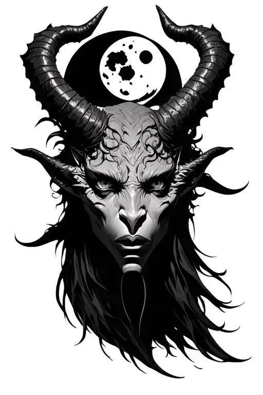 Gemini Demon With Moon In Background