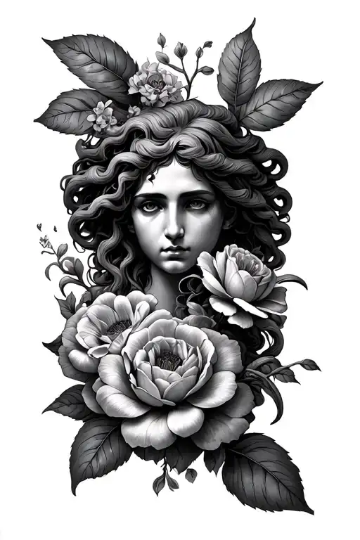 Flowers And Medusa Greek Mythology