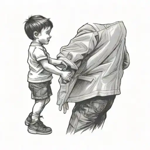 Kid Doing A Handshake With His Uncle Before He Passed Away