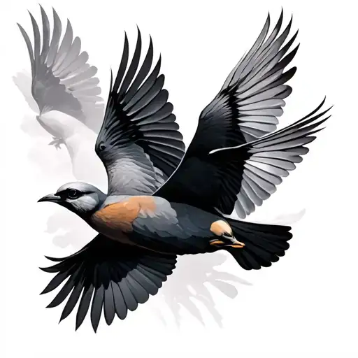 3 Birds Flying