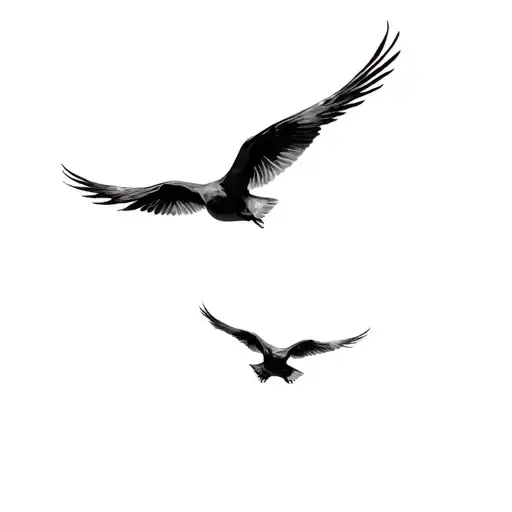 3 Birds Flying Away