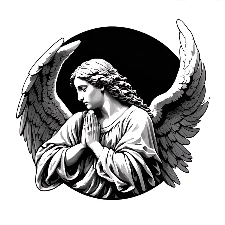 Praying Angel Falling