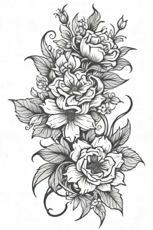 Flowers Intertwined And Wrapped Loosely