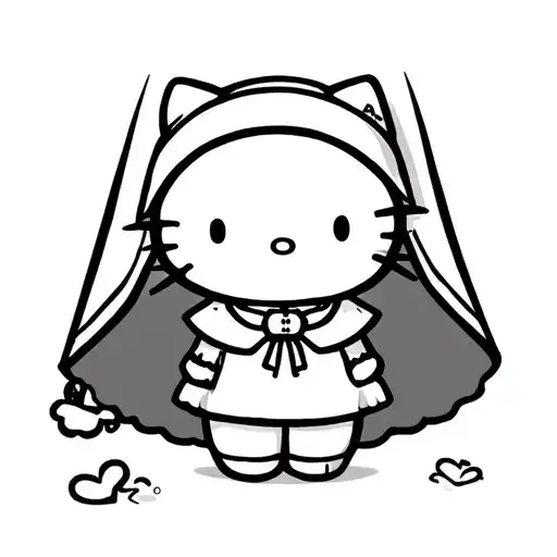 Hello Kitty In A Nun Costume