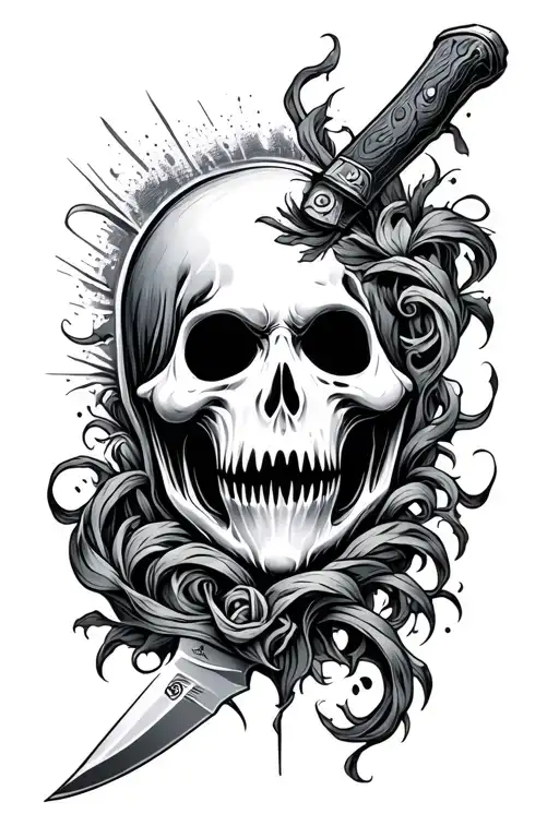 Ghost Face Inside Knife