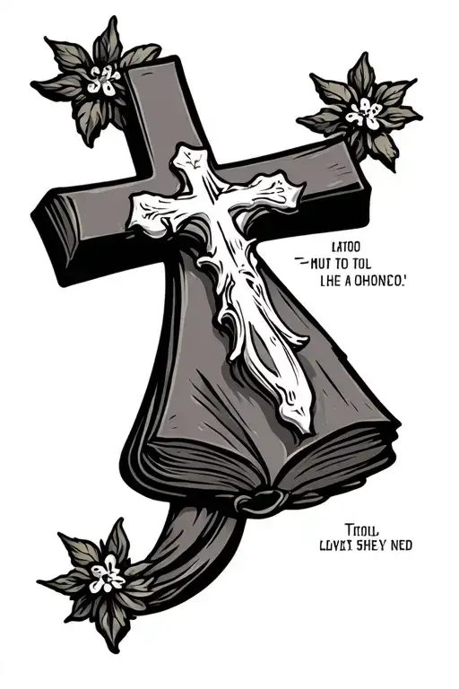 Catholic Cross With Bible Quote