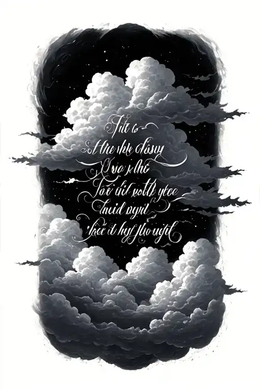 Forearm Full Of Clouds With A Bible Verse