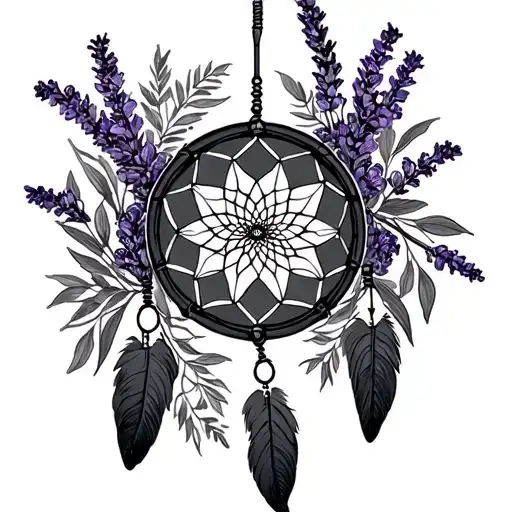 Dream Catcher From Lavender Branches