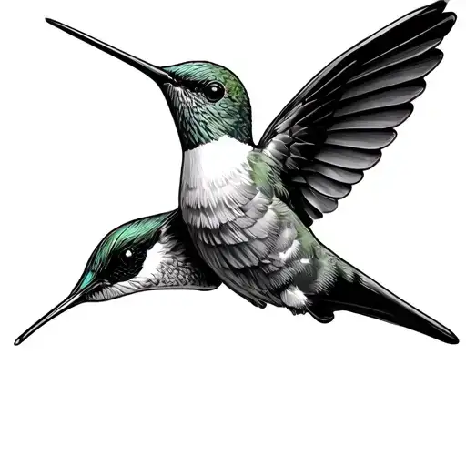 Simple Hummingbird Outline Without A Tail