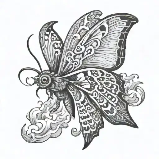 Moth With Fire Wings