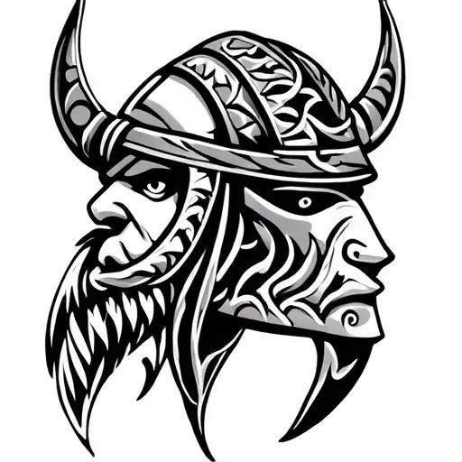 Vikings Hawaiian Tribal Design
