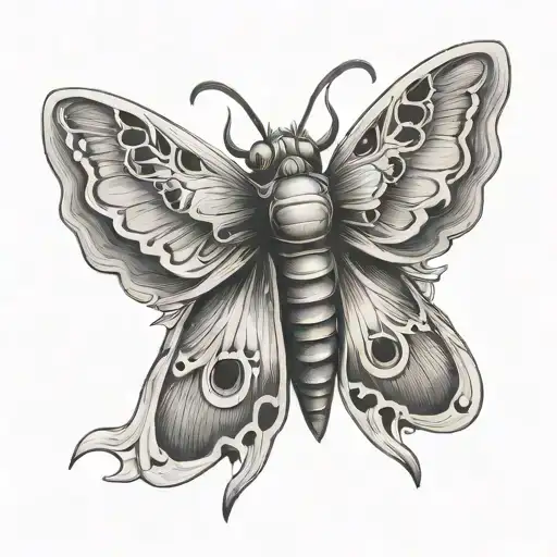 Moth With Wings On Fire