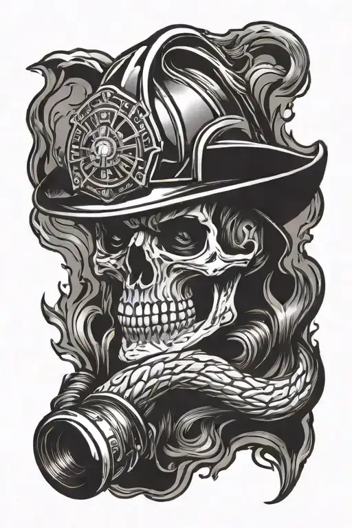 Firefighter Skull Sleeve