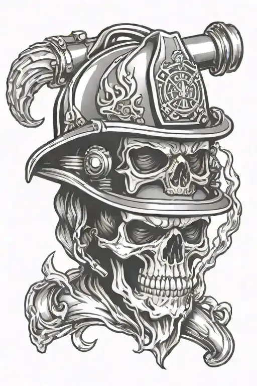 Firefighter Skull Sleeve