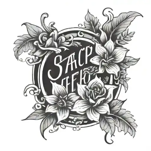 Osherz With Flower Around The Text