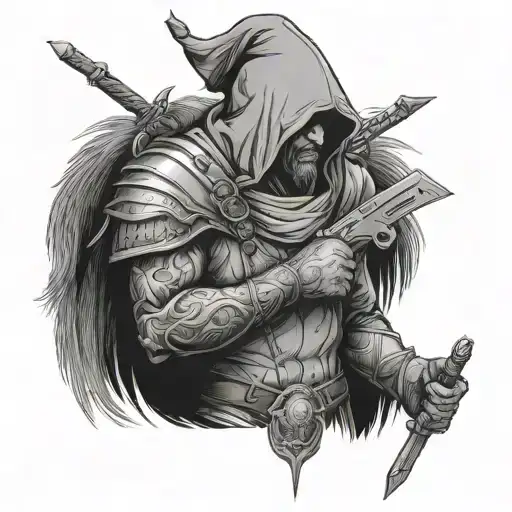 Rhea Piscestattoo Idea Man Assassin Wearing Georgian
