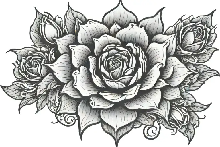 Buddhist Rose Surrounded