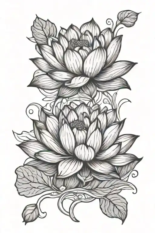 Lotus Flower Growing Dim Illuminated