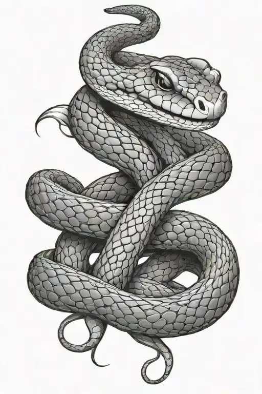 Snake Wrapping Tattoo