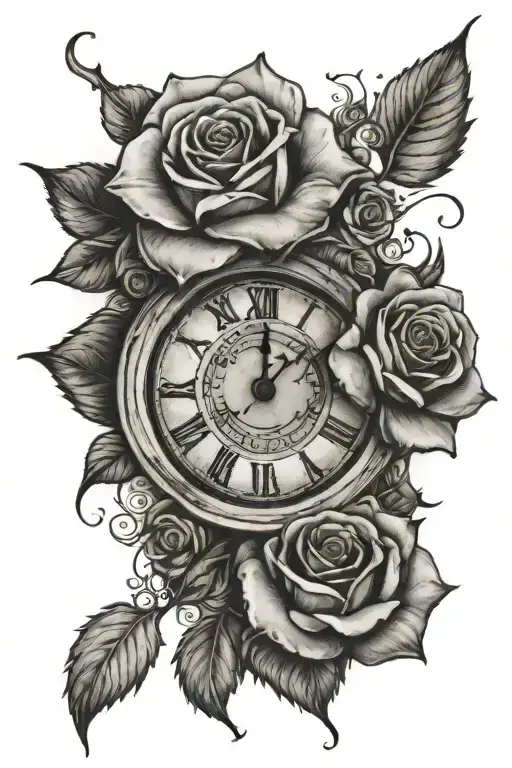 Rose And Clock