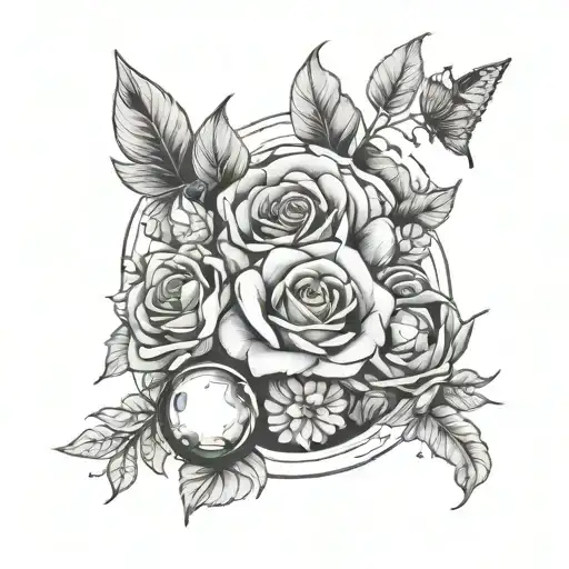 Create A Tattoo Inspired By The Client's Favorite Things With A Touch Of Black-grey Style