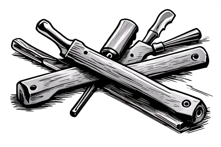 Carpenter Tools Intertwined