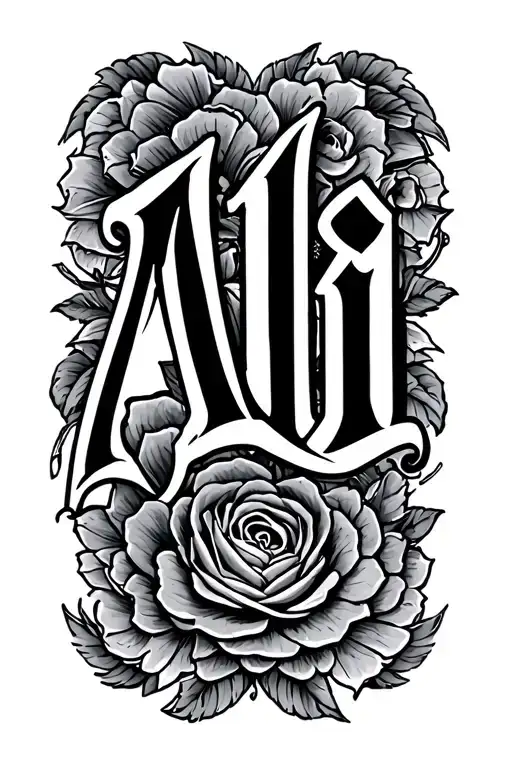 The Name Alli In Chicano Font