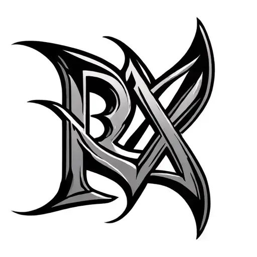 Tribal Pattern Of The Letters Rztx