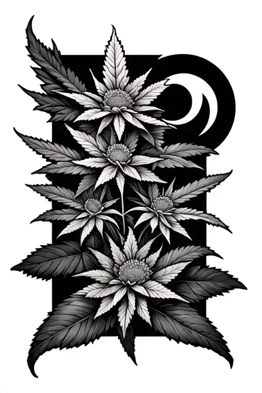 Marijuana With Flowers Intertwined Infinity Symbols