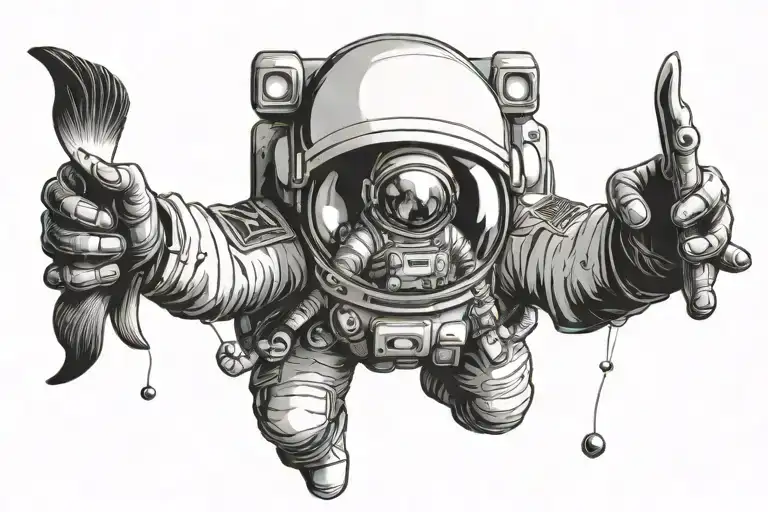 Astronauts With A Fish Bowl As An Astronaut Helmet