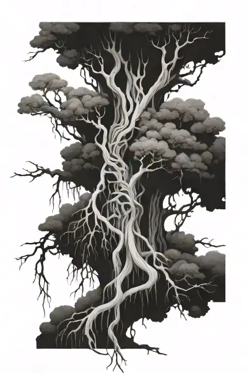 Mycelium Roots Encaging And Flowing