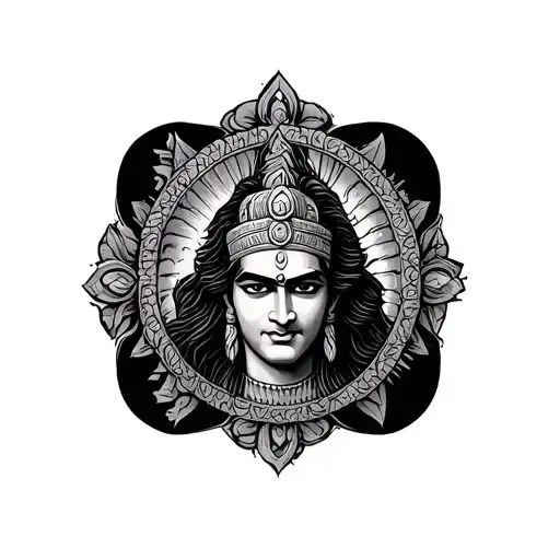 Mahabharat Karna With Duryodhana Symbol Combined