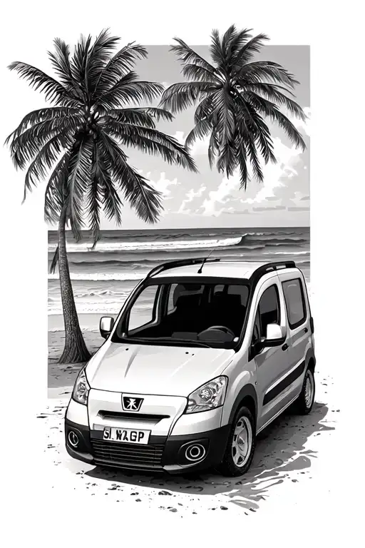 Peugeot Partner 2007 At Beach Scene